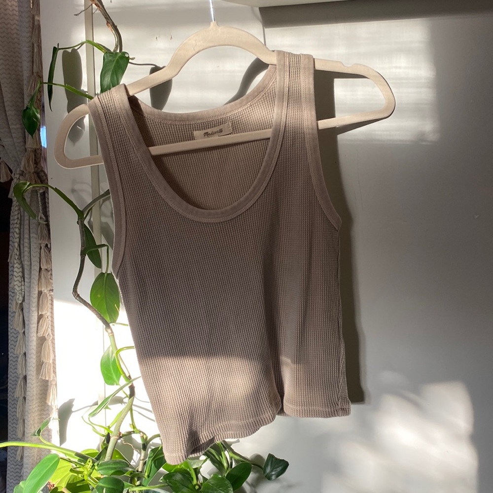 Madewellribbed cropped tank
